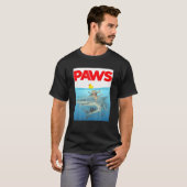 T-shirt PAWS Conception Chat Et Canard En Caoutchouc Jaune (Devant entier)
