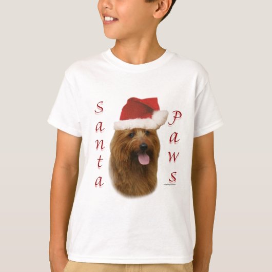 T-shirt Paws de Terrier Père Noël (Devant)