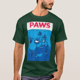 T-shirt PAWS Drôle Chat Parodie Hommes Femmes