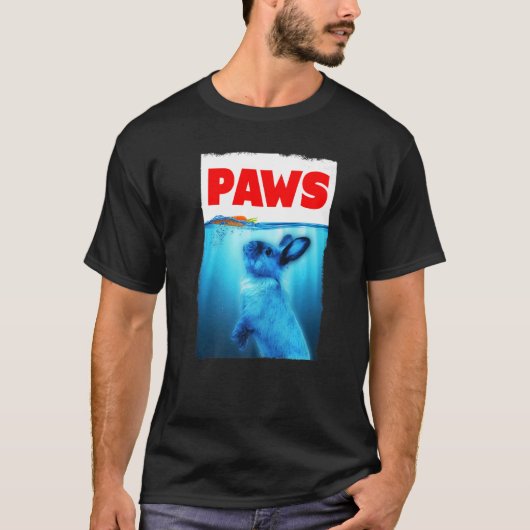 T-shirt Paws Jaws Rabbit Et Carotte Pour Les Hommes Pour L (Devant)