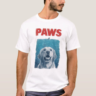 T-shirt PAWS Parodie Shark Film Chien   Drôle de Chien d'O