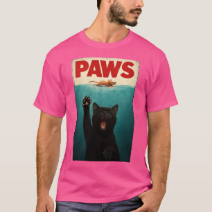 T-shirt PAWS Parodie Souris Chat Humoristique Chat Chasse 