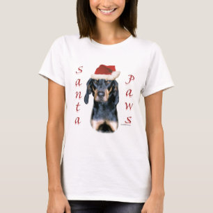 T-shirt Paws Père Noël noir et Tan