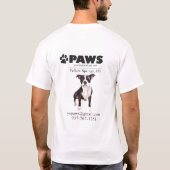 T-shirt PAWS soin professionnel animal de compagnie blanc  (Dos)