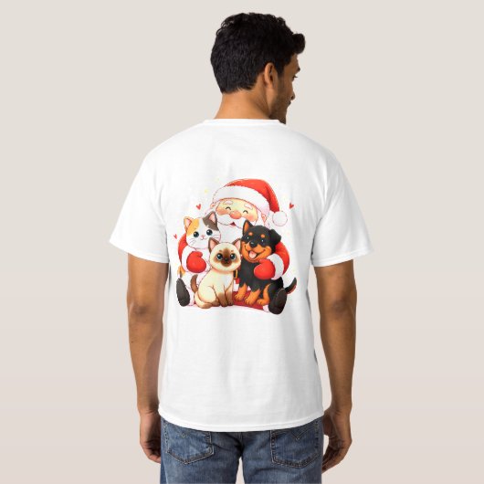 T-shirt Pawsitively Huggable: Santa’s Snuggle Squad (Dos entier)