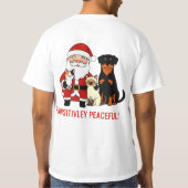 T-shirt Pawsitively Peaceful: Santa’s Serene Pet Moment (Dos)