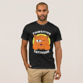 T-shirt PAWSITUDE Winking Cartoon Cat Señor Gato (Devant entier)