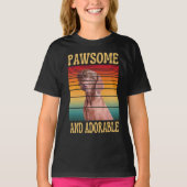 T-Shirt PAWSOMSOME ET ADORABLE (Devant)