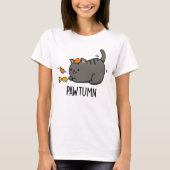 T-shirt Pawtume mignon Automne Kitty Cat Pun (Devant)