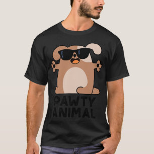T-shirt Pawty Animal mignon Party Chien Pun 1