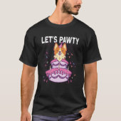 T-shirt Pawty anniversaire Dog Anniversaire de enfant Corg (Devant)