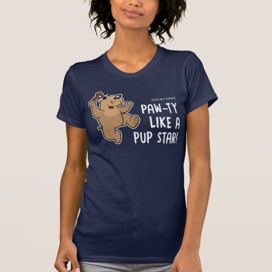 T-shirt Pawty comme une étoile de chiot (Devant)
