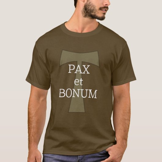 T-shirt Pax et Bonum (Paix et Bien) Tee - shirt hommes (Devant)