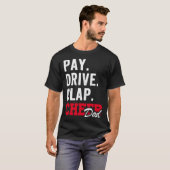 T-shirt Pay Drive Clap Cheer Dad Cheerleading Father day C (Devant entier)