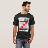 T-shirt Payé dans le bon de facturation intégral (Devant entier)