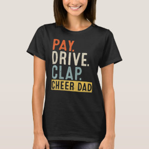 T-shirt Payer Clap de lecteur Chevronner papa Cheerleader