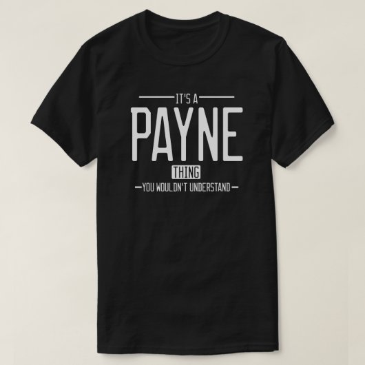 T-shirt Payne drôle nom de famille drôle (Design devant)