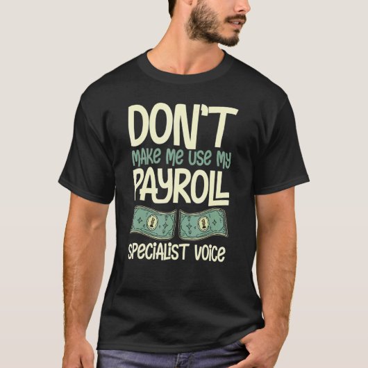 T-shirt Payroll Manager Specialist Calculator Employee Acc (Devant)