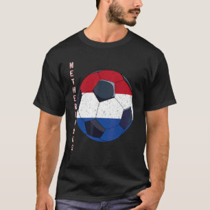 T-shirt Pays-Bas Ballon de Football Drapeau Néerlandais Fo
