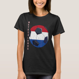 T-shirt Pays-Bas Ballon de Football Drapeau Néerlandais Fo