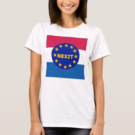 T-Shirt Pays-Bas Drapeau UE Sortie (Devant)