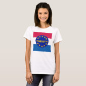 T-Shirt Pays-Bas Drapeau UE Sortie (Devant entier)