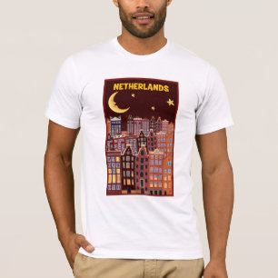 T-shirt Pays-Bas la nuit