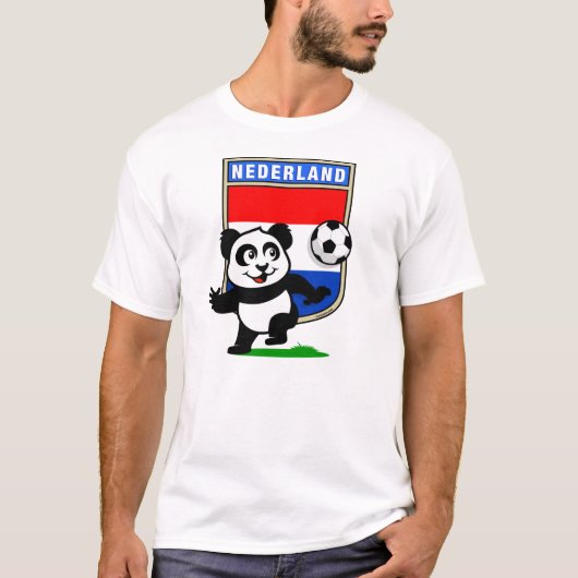 T-shirt Pays-Bas Soccer Panda (chemises légères) (Devant)