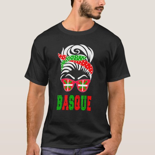 T-shirt Pays basque Drapeau Fille basque (Devant)