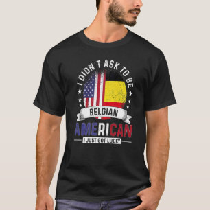 T-shirt Pays belges américains drapeaux Fierté Belgique Fl