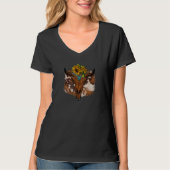T-shirt Pays Boho Sunflower Décor Femmes Jaune Ouest (Devant)