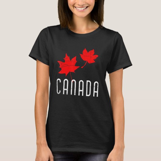T-shirt Pays Canada Feuille d'érable Canada 1 (Devant)