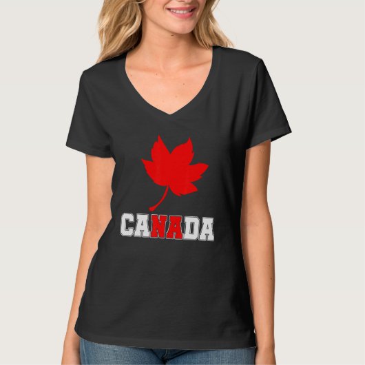 T-shirt Pays Canadian Maple Leaf Canada (Devant)