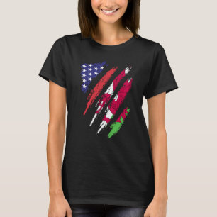 T-shirt Pays de Galles American Gros Drapeau USA Patriot H