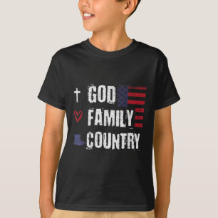 T-shirt Pays de la famille de Dieu Mémoire du soldat vétér