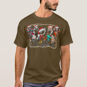 T-shirt Pays de l'Ouest Animaux de ferme Vache Joyeux Noël