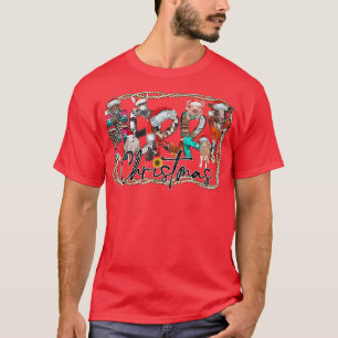T-shirt Pays de l'Ouest Animaux de ferme Vache Joyeux Noël