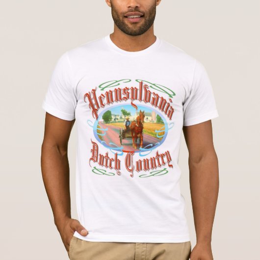 T-shirt Pays de Néerlandais de Pennsylvanie (Devant)
