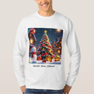 T-shirt "Pays de rêves hivernal doré"