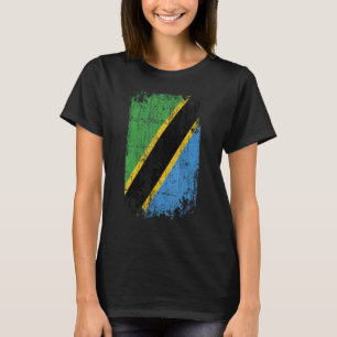 T-shirt Pays Drapeau Souvenir Grunge Drapeau Tanzanie