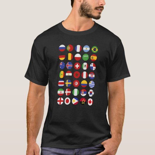 T-shirt Pays Drapeaux internationaux Drapeaux mondiaux Voy (Devant)