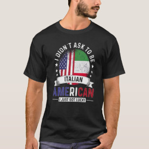 T-shirt Pays Italien Américain Drapeaux Pays Fierté Ita