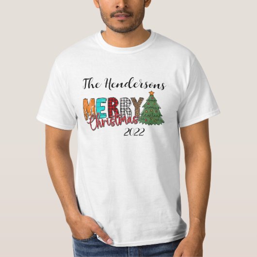 T-shirt Pays Joyeux Arbre de Noël (Devant)
