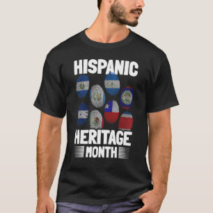 T-shirt Pays latino empreintes digitales Fierté Hérita his
