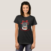 T-shirt Pays Noël Mason Jar Snowglobe Red Ribbon H (Devant entier)