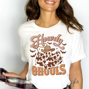 T-shirt Pays Occidental Cowgirl Howdy Ghouls Halloween