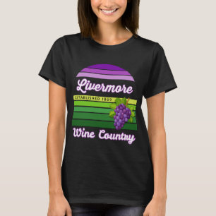 T-shirt Pays viticole de Livermore Raisins rayures violett