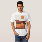 T-shirt Paysage Abstrait Boho Chic Desert Mountains (Devant entier)