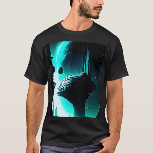 T-shirt Paysage Alien de science-fiction 103 (Devant)