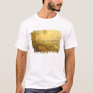 T-shirt Paysage avec un Birdcatcher (huile sur le panneau)
